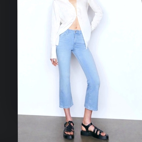 NEW Frame Denim Le Crop Mini Boot Jeans in Davenport Size 30 - Picture 1 of 14
